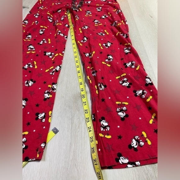 Disney Mickey Mouse Drawstring Pajama Loung Pants, Red With Mickey/Stars, Size M - Picture 6 of 7